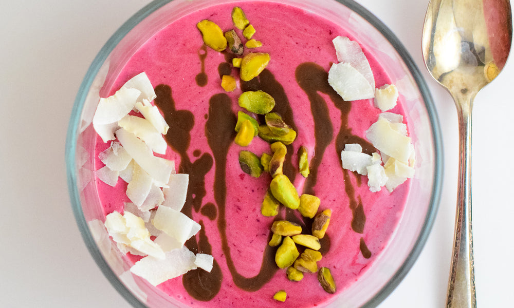 Blackberry Ice Cream Smoothie Bowl